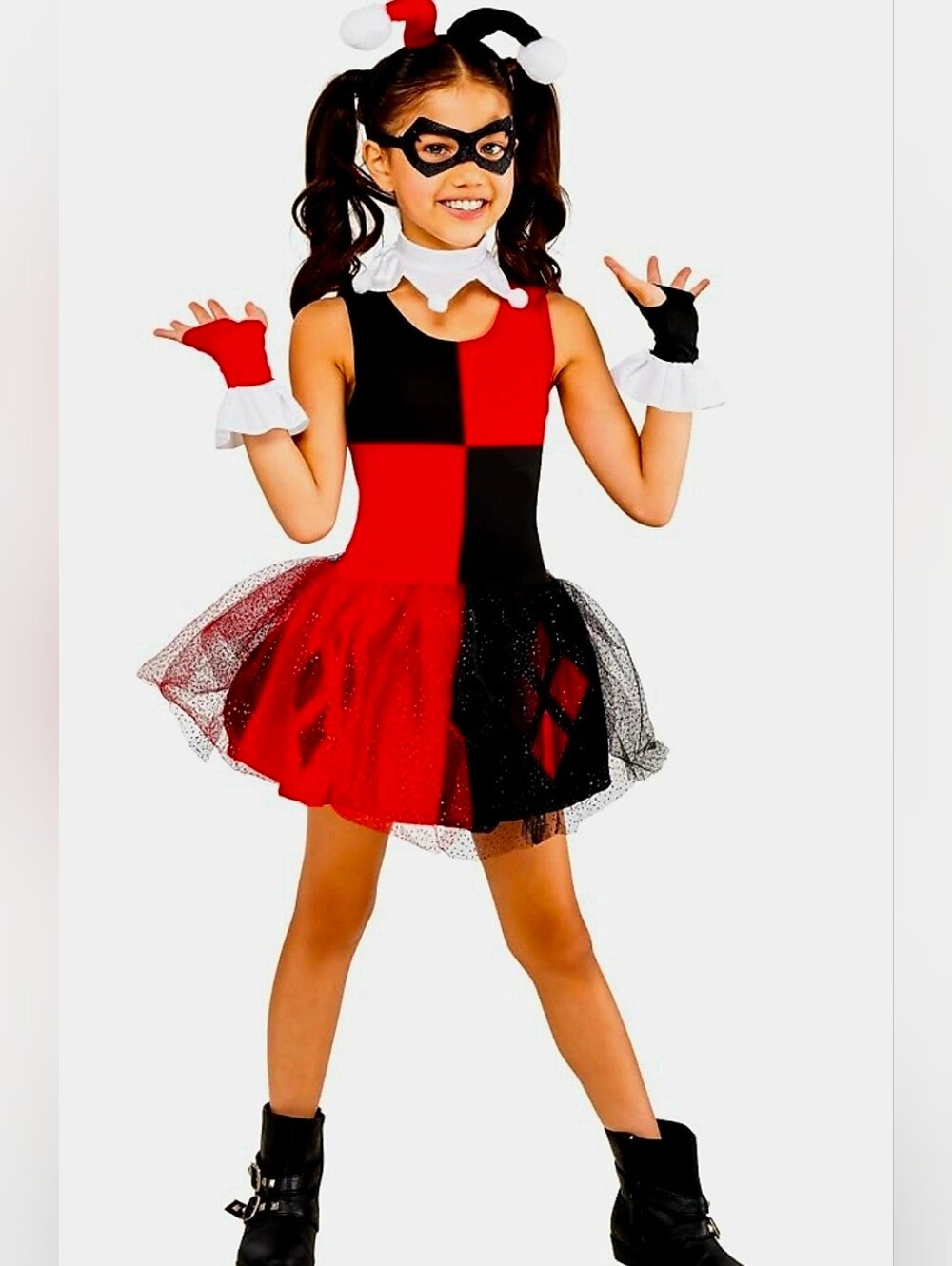 New DC Comics Villains Harley Quinn Costume Complete outfit Dress & accessories